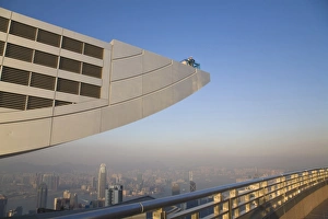 Victoria Peak Prints: People on the viewing gallery of the Peak Tower, Victoria Peak, Hong Kong Island