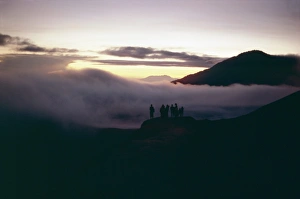 Mount Bromo Prints: People watching the sunrise