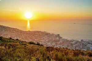 Signal Hill Prints: People watching sunset over Bantry Bay from Signal Hill