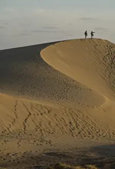 2 People Prints: People watching the sunset and taking selfie photos at Maspalomas sand dunes