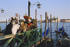 Pretending Prints: People wearing masked carnival costumes
