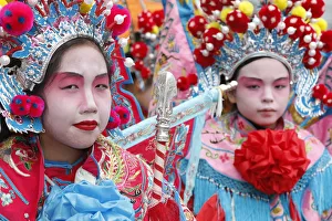 Costumes Prints: People wearing traditional costumes, Chinese New Year, Paris, France, Europe