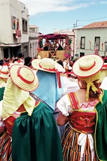 Walk Prints: People wearing traditional dress during Corpus Christi celebration, La Orotava