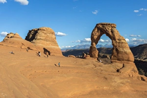 Moab Prints: Peoples at Delicate Arch at golden hour, Arches National Park, Moab, Grand County