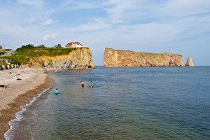 Quebec Prints: Perce and Rocher Perce (Perce Rock), Quebec, Canada, North America