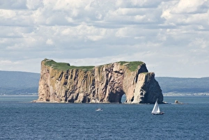 Perce Prints: Perce Rock, Ile de Bonaventure, Gaspe peninsula, province of Quebec, Canada