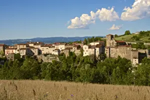 Perched medieval village, Saint Vincent church dating from the 12th century, Vieille Brioude