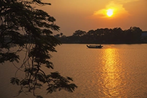 Thua Thien Hue Prints: Perfume River (Huong River) at sunset