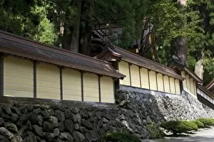 Perimeter wall at Eiheiji Temple, headquarters of Soto sect of Zen Buddhism