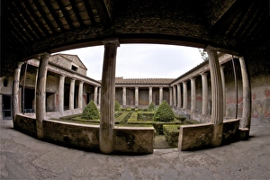 Peristyle Prints: Peristyle and garden in the House of the Menander, Pompeii, UNESCO World Heritage Site