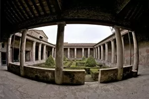 Images Dated 25th April 2010: Peristyle and garden in the House of the Menander, Pompeii, UNESCO World Heritage Site