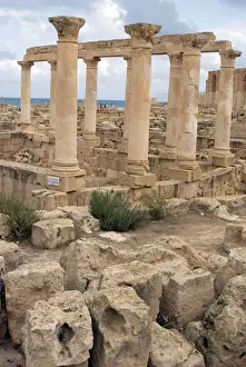 Sabratha Prints: Peristyle House, Sabratha, UNESCO World Heritage Site, Libya, North Africa, Africa