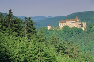 South Moravia Prints: Pernstejn Fortress, 13th century, South Moravia, Czech Republic, Europe