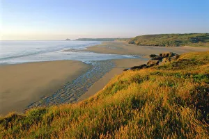 English Channel Prints: Perran Porth Beach, Perran Porth, Cornwall, England, UK