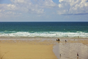 Sandy Beach Prints: Perranporth, Cornwall, England