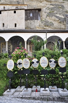 Cemeteries Prints: Petersfriedhof, Salzburg, Austria, Europe