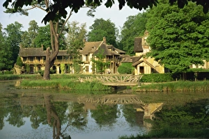 Versailles Prints: Petit Hameau and Marie Antoinettes House, Versailles, Ile de France, France, Europe