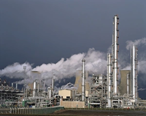 Industry Prints: A petro-chemical plant at Runcorn, Cheshire, England, United Kingdom, Europe
