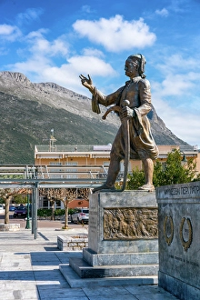 Honor Prints: Petrobey Mavromichalis statue in Areopoli, Mani Peninsula, Peloponnese, Greece