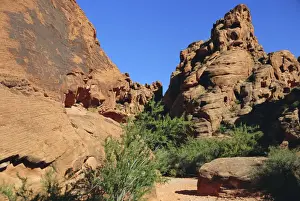 Petroglyphs drawn in sandstone by Anasazi Indians around 500 AD