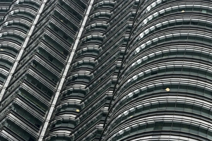 Malaysian Prints: Petronas twin towers, close-up, Kuala Lumpur, Malaysia, Southeast Asia, Asia