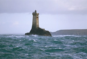 Overcast Sky Prints: Phare de la Vieille (lighthouse), Raz de Sein, Finistere, Brittany, France, Europe