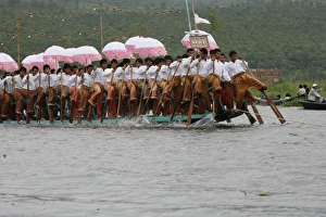 Sun Shade Prints: Phaung-Daw U festival, Inle Lake, Myanmar, Asia