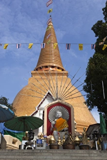 Religious Offering Prints: Phra Pathom Chedi, the tallest stupa in the world at 127 metres