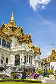 Royal Palace Prints: Phra Thinang Chakri Maha Prasat throne hall, Grand Palace complex, Bangkok, Thailand