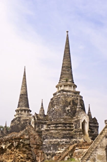 Phra Vihan Luang in Wat Phra Si San Phet, Ayutthaya, UNESCO World Heritage Site