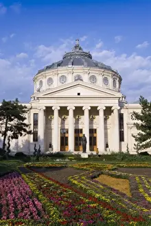 Romanian Prints: Piata George Enescu, Romanian Athenaeum Concert Hall, Bucharest, Romania, Europe