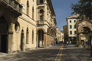 Images Dated 2nd May 2008: Piazza Antenore, Tomb of Antenore on the right, Dante stayed in the house on the left