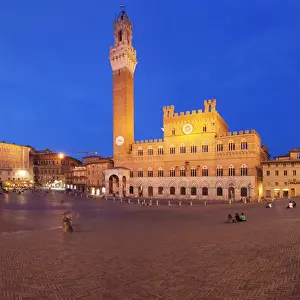 Piazza del Campo with Palazzo Pubblico town hall and Torre del Mangia Tower, Siena