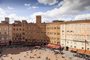 Siena Prints: Piazza del Campo, UNESCO World Heritage Site, Siena, Tuscany, Italy, Europe
