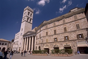Assisi Prints: Piazza del Comune (Foro Romano) and Tiempo di Minerva