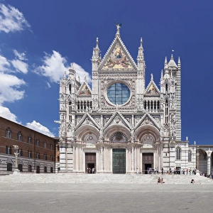 Siena Prints: Piazza del Duomo, Santa Maria Assunta Cathedral, Siena, UNESCO World Heritage Site