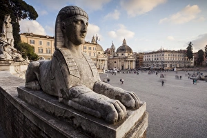 Sphinx Prints: Piazza del Popolo in Rome, Lazio, Italy, Europe
