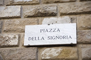 Street Sign Prints: Piazza della Signoria
