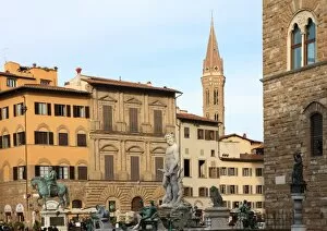 Images Dated 31st October 2009: Piazza della Signoria, Florence, UNESCO World Heritage Site, Tuscany, Italy, Europe