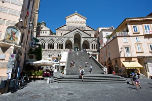 Piazza Duomo Prints: Piazza Duomo, Duomo di Amalfi, Amalfi, Costiera Amalfitana (Amalfi Coast), UNESCO