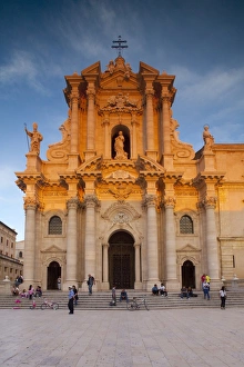 Piazza Duomo Prints: Piazza Duomo, Ortiga, Siracusa, Sicily, Italy, Europe