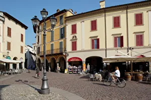 Lamps Prints: Piazza, Iseo, Lake Iseo, Lombardy, Italian Lakes, Italy, Europe
