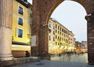 Milan Prints: Piazza San Lorenzo, Milan, Lombardy, Italy, Europe