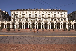 Piemonte Prints: Piazza Vittorio Veneto in the old part of Turin, Piedmont, Italy, Europe