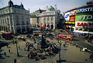 Crowd Prints: Piccadilly Circus, London, England, UK