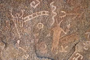 Images Dated 10th December 2008: Pictographs, Alabama Hills, Inyo National Forest, California, United States of America