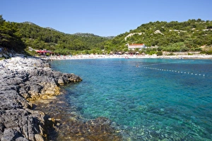 Hvar Town Prints: Picturesque beach near Hvar Town, Hvar, Dalmatia, Croatia, Europe