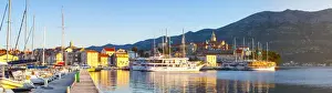 Korcula Prints: The picturesque coastal village of Korcula illuminated at sunrise