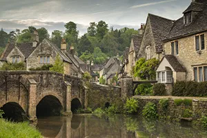 Wiltshire Prints: The picturesque Cotswolds village of Castle Combe, Wiltshire, England, United Kingdom