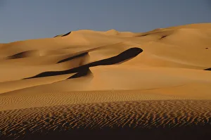Sand Dune Prints: Picturesque orange Dunes of Ubari, Sahara Desert, Libya, North Africa, Africa
